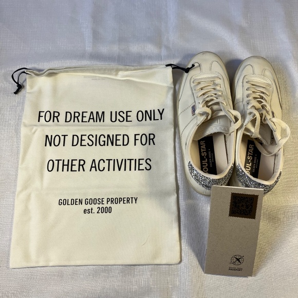 NIB! Golden Goose Limited Edition Soul Star Glitter Heel Sneakers, Size 40 - Picture 2 of 14